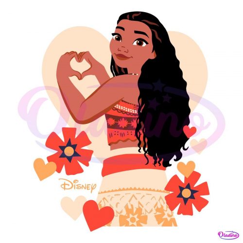 Moana Love Disney Moana 2 Cartoon Movie SVG