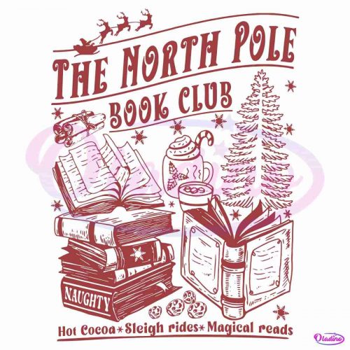 North Pole Book Club Hot Cocoa Sleigh Rides Magical Reads PNG