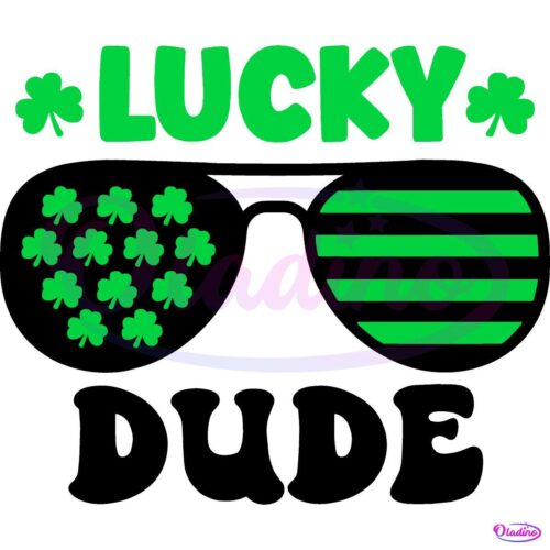 Retro Lucky Dude St Patricks Day SVG