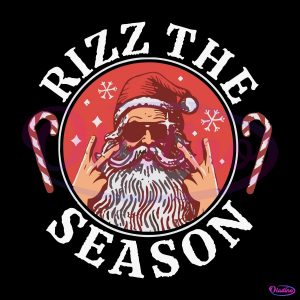 Rizz The Season Merry Rizzmas Santa Claus PNG