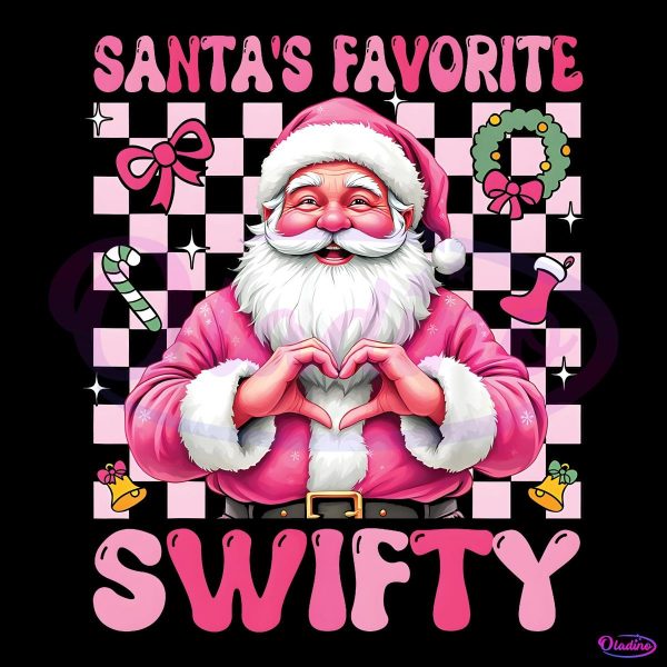 Santas Favorite Swiftie Retro Pink Christmas Santa Claus PNG