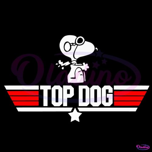 Top Dog Snoopy Top Gun Parody SVG