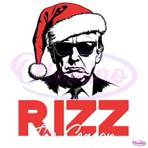 Trump Rizz The Season Santa Hat PNG