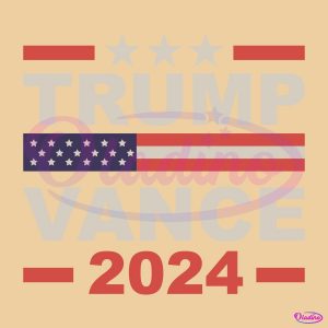 Trump Vance Election 2024 American Flag SVG