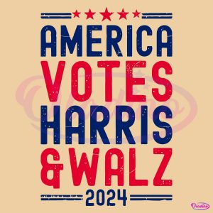 Vintage America Chooses Harris Walz 2024 SVG