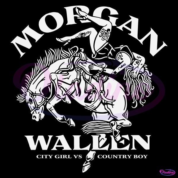 Vintage Bucking Girl Morgan Wallen Song SVG