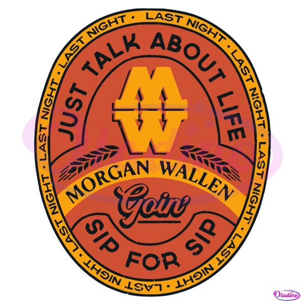 Vintage Last Night Beer Logo Morgan Wallen SVG