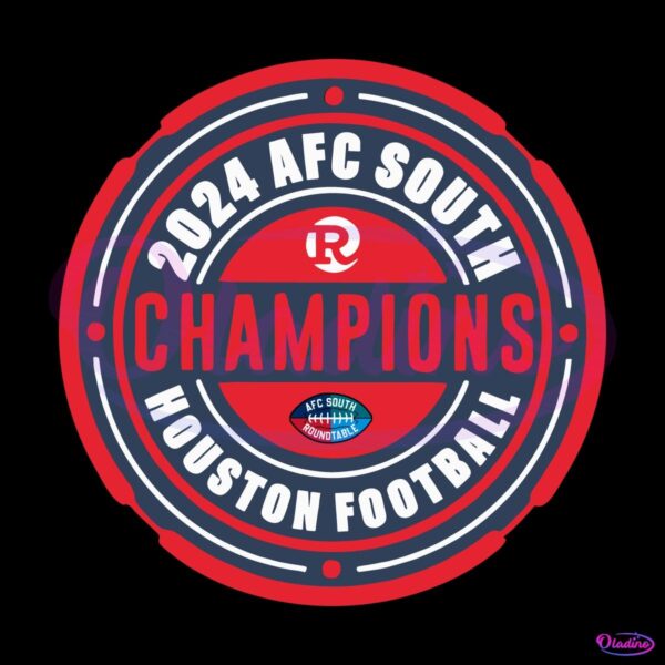 2024 AFC South Champions Houston Football SVG