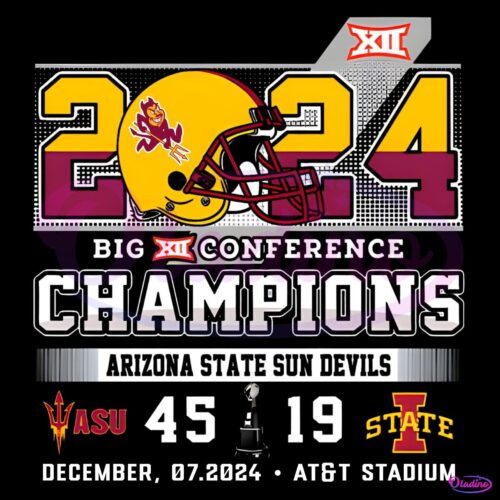 2024 Big 12 Conference Champions Arizona State Sun Devils PNG