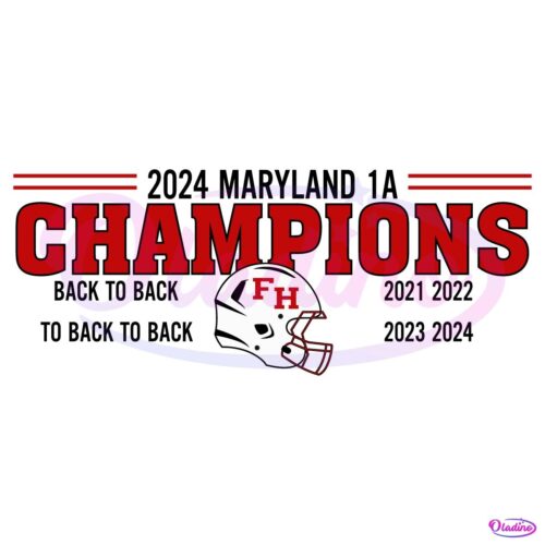 2024 Maryland State Championship Fort Hill Football SVG