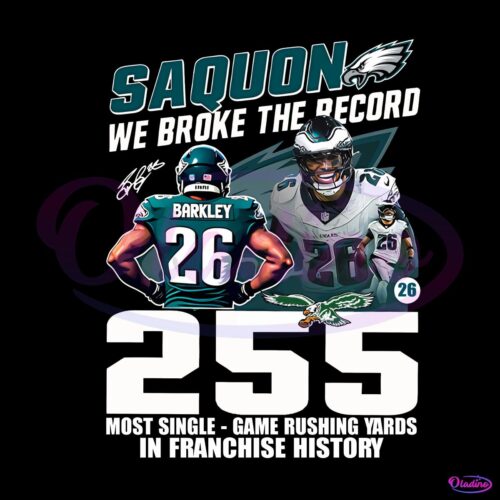 250 Saquon We Broke The Record PNG