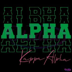 Alpha Kappa Alpha Echo Pink And Green SVG