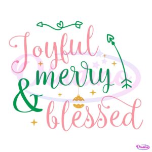 Alpha Kappa Alpha Joyful Merry And Blessed SVG