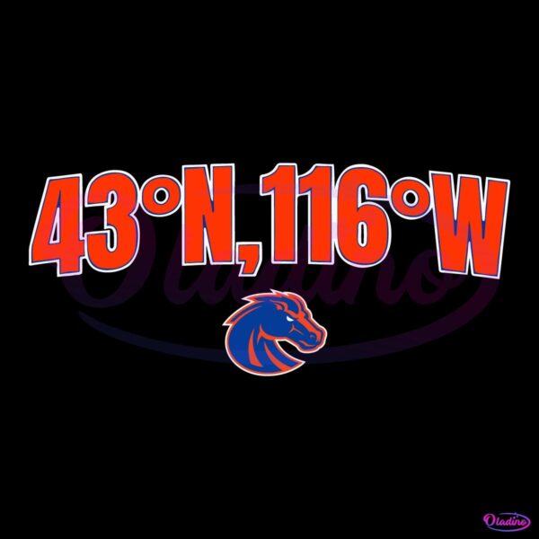 Boise State Broncos Football 43 N 116 W SVG