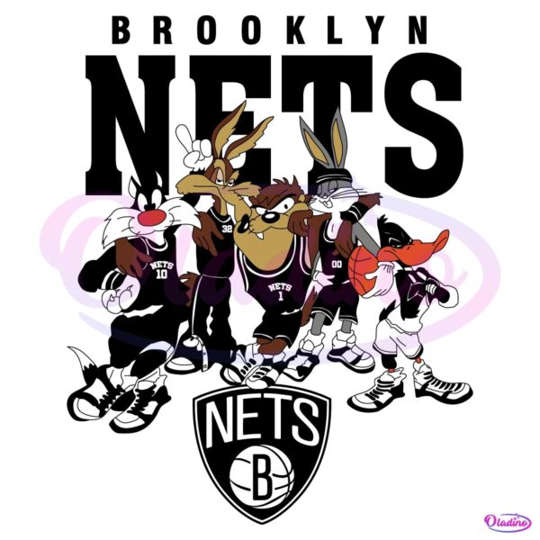 Brooklyn Nets Looney Tunes Nba Basketball SVG