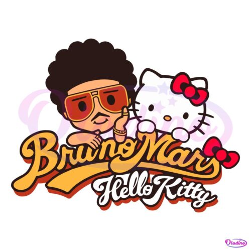 Bruno Mars With Hello Kitty SVG