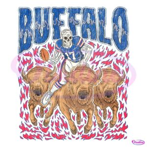 Buffalo Bills Skeleton Football Player PNG