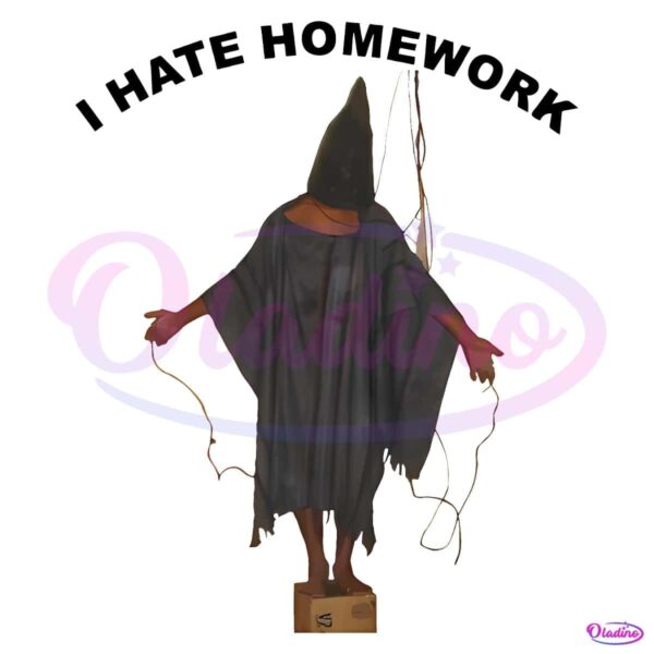 Chauncey Wearing I Hate Homework PNG