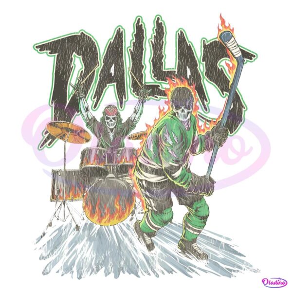 Dallas Stars Hockey Skeleton Drummer PNG