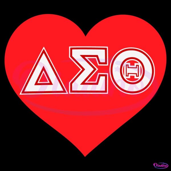 Delta Sigma Theta Sorority Heart SVG