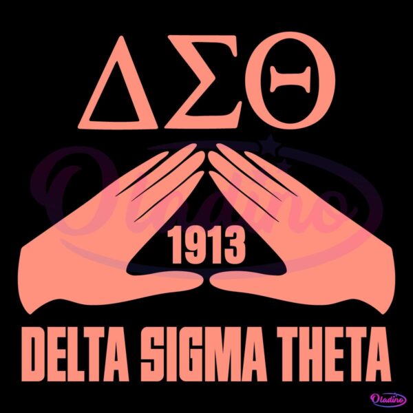 Delta Sigma Theta Sorority Pyramid Hands 1913 SVG