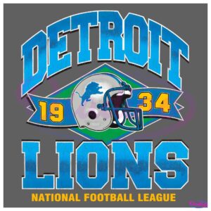 Detroit Lions National Football League Vintage 1934 PNG