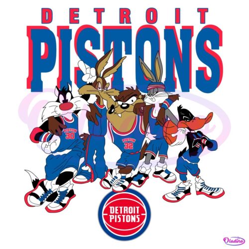 Detroit Pistons Looney Tunes Nba Basketball SVG