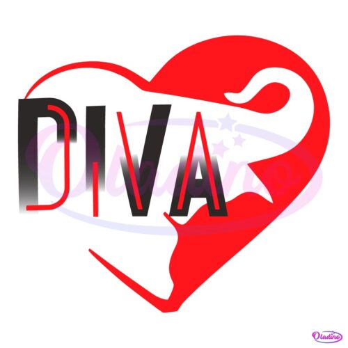 Diva Elephant Delta Sigma Theta Sorority Heart SVG