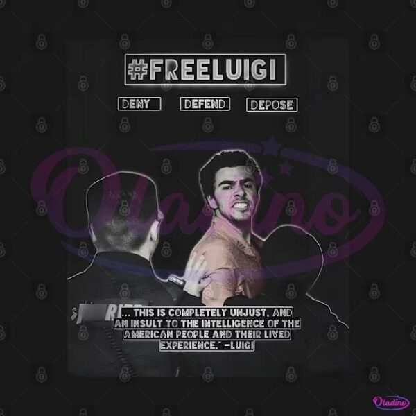 Free Luigi Deny Defend Depose Luigi Mangione Quote PNG