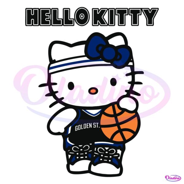 Golden State Warriors Hello Kitty Basketball SVG