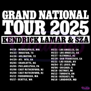 Grand National Tour 2025 Kendrick Lamar And Sza SVG