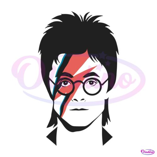 Harry Potter Face Ziggy Stardust David Bowie SVG