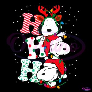 Ho Ho Ho Peanuts Snoopy Merry Christmas PNG