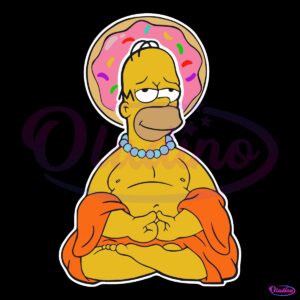 Homer Simpson Doughnut Buddha SVG