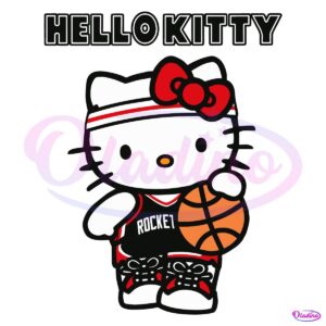 Houston Rockets Hello Kitty Basketball SVG