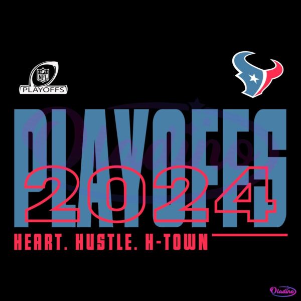 Hustle Heart HTown Texans Playoffs 2024 SVG