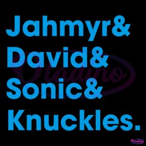 Jahymr Gibbs And David Montgomery Sonic And Knuckles SVG