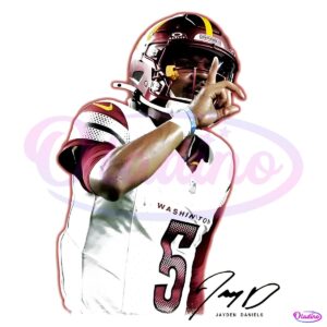 Jayden Daniels 5 Washington Commanders Signature PNG