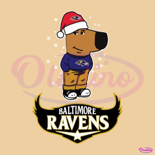 Just A Chill Guy With Baltimore Ravens Football Christmas SVG