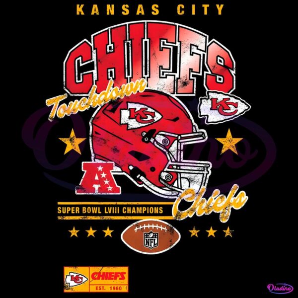 Kansas City Chiefs Touchdown Super Bowl Lviii Champions PNG