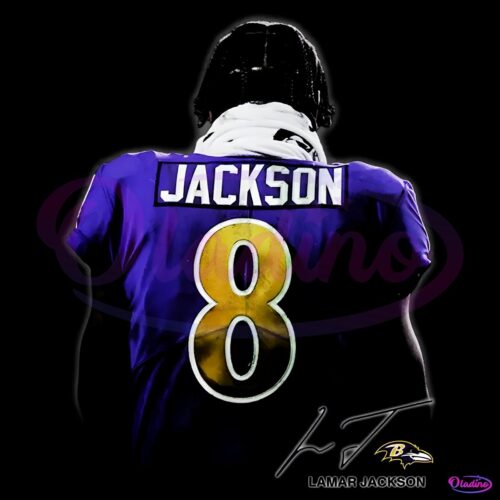 Lamar Jackson 8 Baltimore Ravens Signature PNG