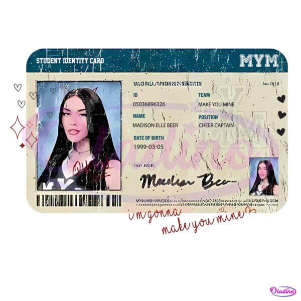 Madison Beer Make You Mine School ID PNG