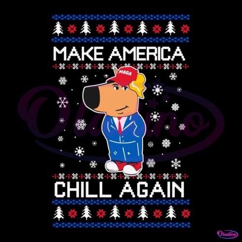 Make America Chill Again Donald Trump Christmas PNG