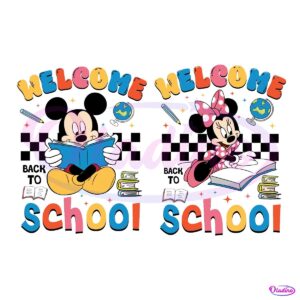 Mickey Minnie Welcome Back To School SVG