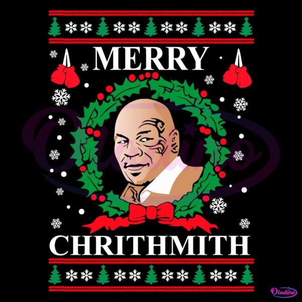 Mike Tyson Merry Chrithmith Ugly Christmas SVG