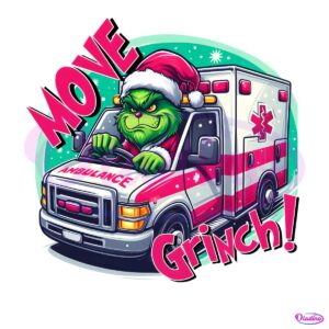 Move Grinch Christmas Ambulance Driver PNG