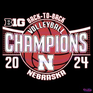 Nebraska Cornhuskers Volleyball Back To Back Champions SVG