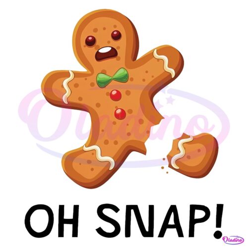 Oh Snap Gingerbread Cookie Christmas Cake SVG