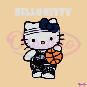 Oklahoma City Thunder Hello Kitty Basketball SVG