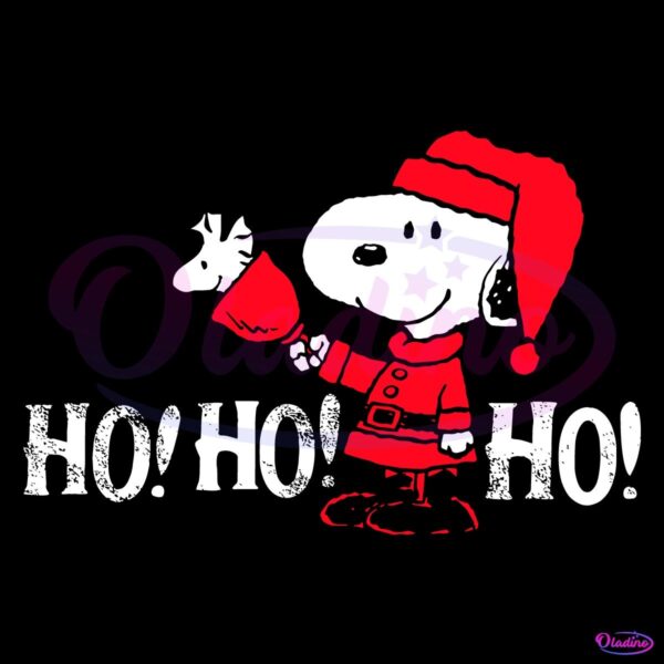 Peanuts Christmas Snoopy In A Santa Suit Ho Ho Ho SVG